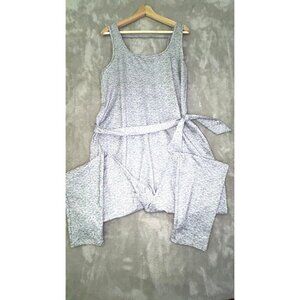 Jo Jax Gray Stretchy Athletic Jumpsuit Womens  'Large Adult 10-12' Belt Tie
